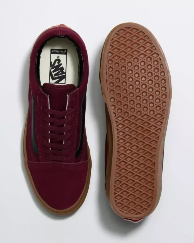 Pantof Customs Old Skool din piele intoarsa