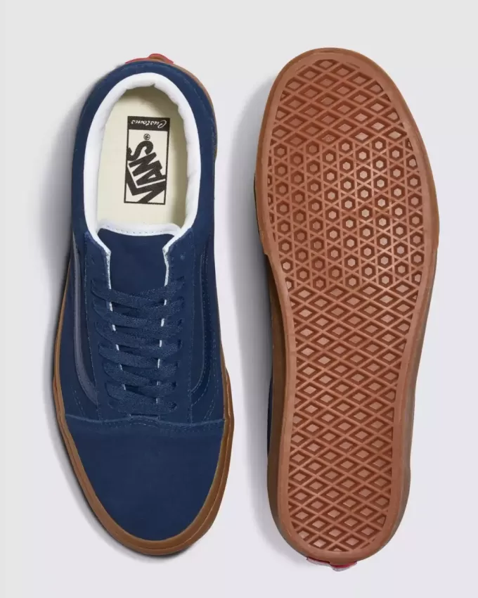 Pantof Customs Old Skool din piele intoarsa