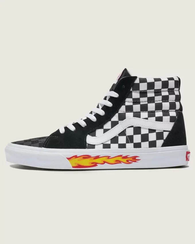 Pantof Customs Sk8-Hi Checkerboard Pantof Customs Sk8-Hi Checkerboard