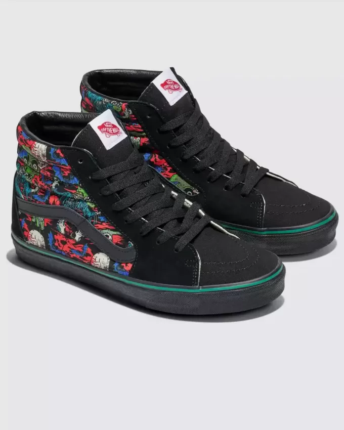 Pantof de Halloween Customs Sk8-Hi Wide Pantof de Halloween Customs Sk8-Hi Wide