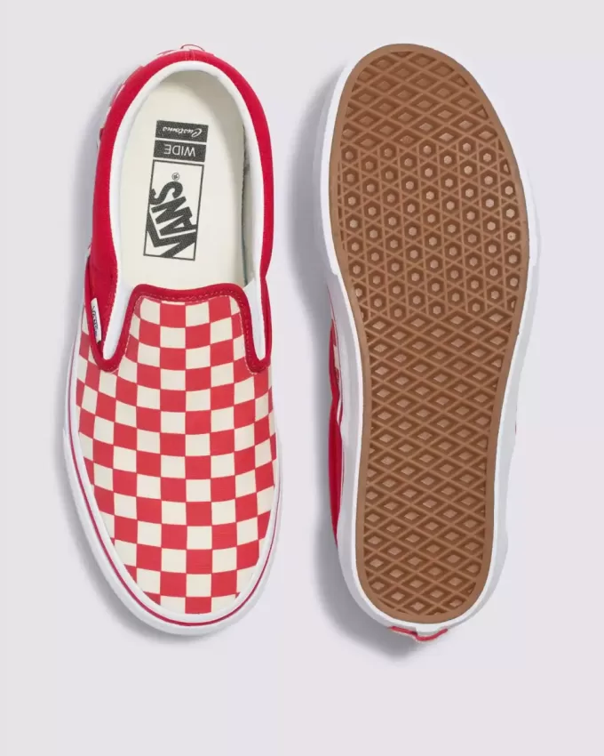 Pantof lat cu tablă de șah Customs Classic Slip-On Pantof lat cu tablă de șah Customs Classic Slip-On
