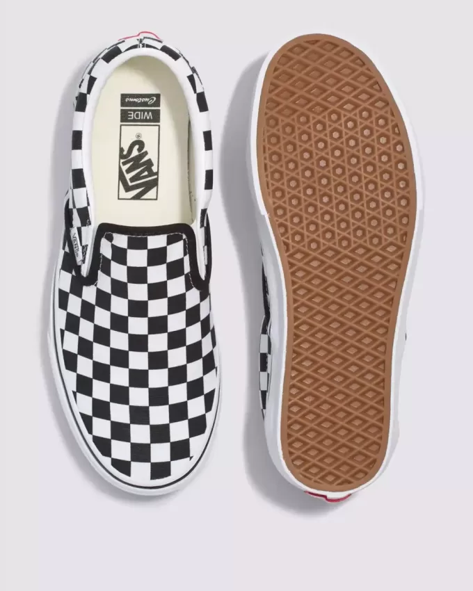 Pantof lat cu tablă de șah Customs Classic Slip-On Pantof lat cu tablă de șah Customs Classic Slip-On