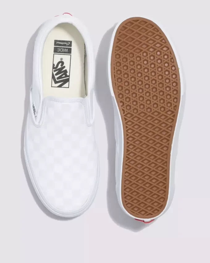 Pantof lat cu tablă de șah Customs Classic Slip-On Pantof lat cu tablă de șah Customs Classic Slip-On