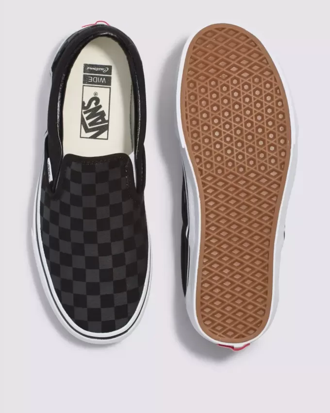Pantof lat cu tablă de șah Customs Classic Slip-On Pantof lat cu tablă de șah Customs Classic Slip-On