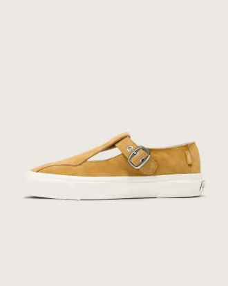 Pantof premium Mary Jane din piele intoarsa