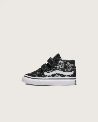 Pantof Sk8-Mid Reissue V Skeletons pentru copil mic