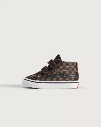Pantof Sk8-Mid V Checkerboard pentru copil mic