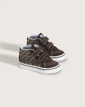 Pantof Sk8-Mid V Checkerboard pentru copil mic
