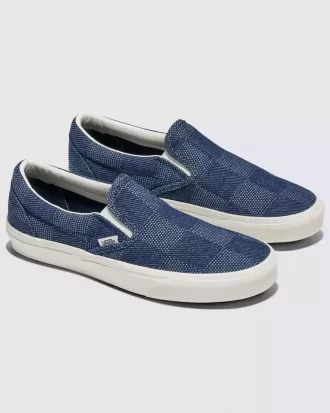 Pantofi clasici din denim cu slip-on