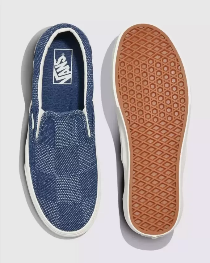 Pantofi clasici din denim cu slip-on