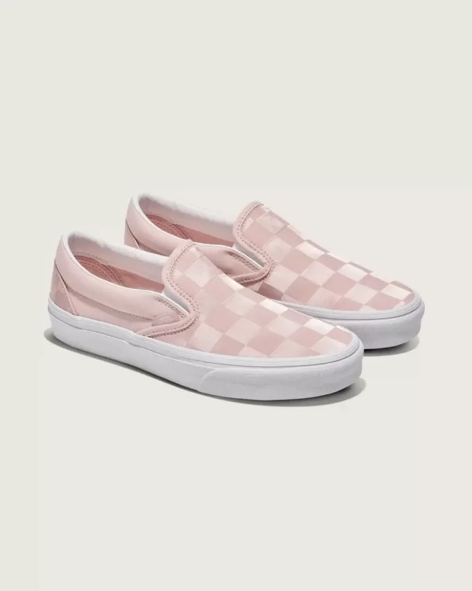 Pantofi clasici din satin cu slip-on