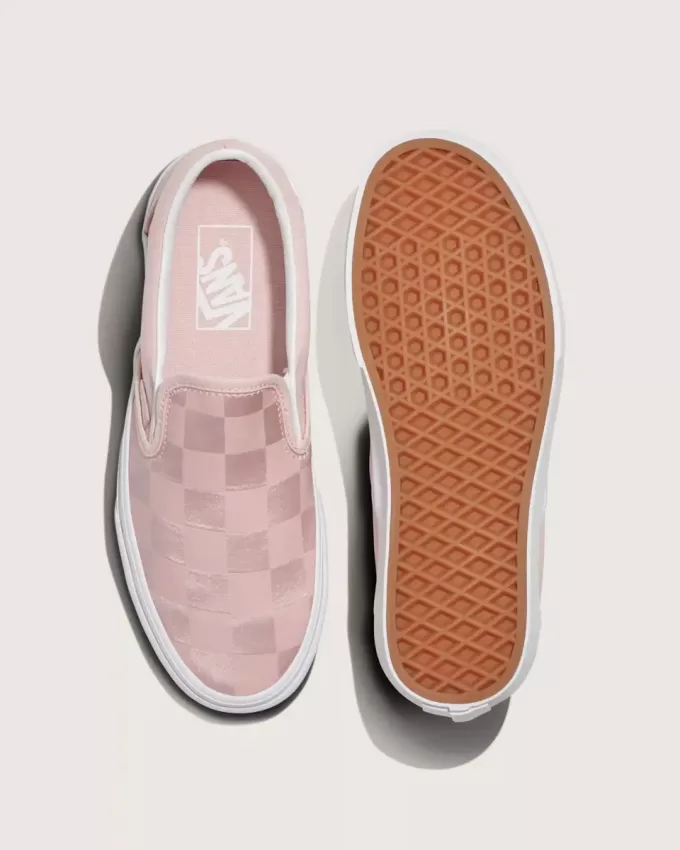 Pantofi clasici din satin cu slip-on