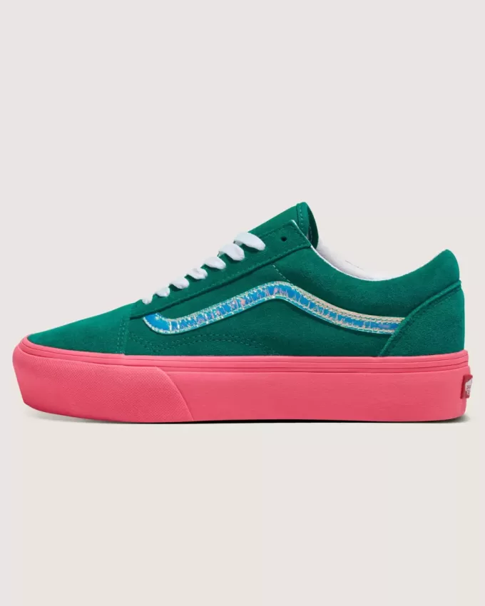 Pantofi din piele intoarsa cu platforma Customs Old Skool