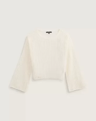 Pulover Crop Crew Mila Open Knit