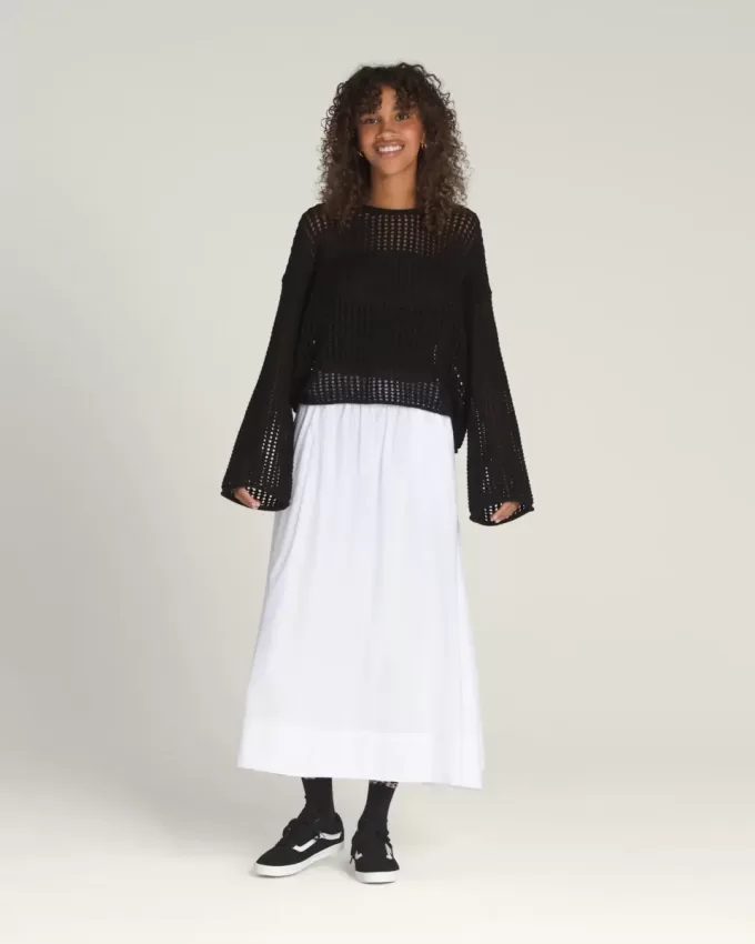 Pulover Crop Crew Mila Open Knit Pulover Crop Crew Mila Open Knit