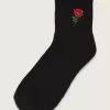 Sosete Single Rose Half Crew