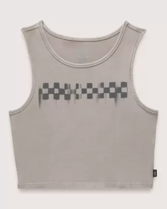 Tank top crop cu plăci de șah