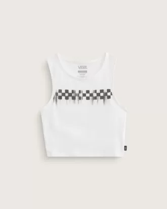 Tank top crop cu plăci de șah