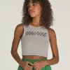 Tank top crop cu plăci de șah Tank top crop cu plăci de șah