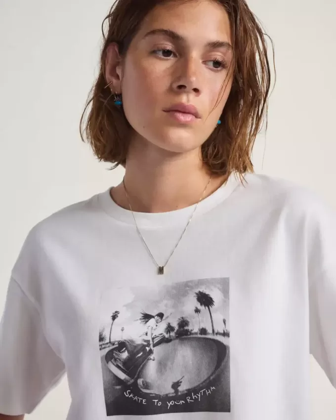 Tricou Crop Relaxat Rhythm