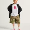 Tricou cu decor floral Tricou cu decor floral