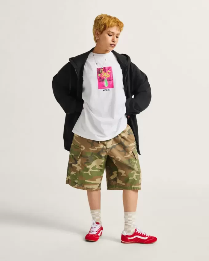 Tricou cu decor floral Tricou cu decor floral