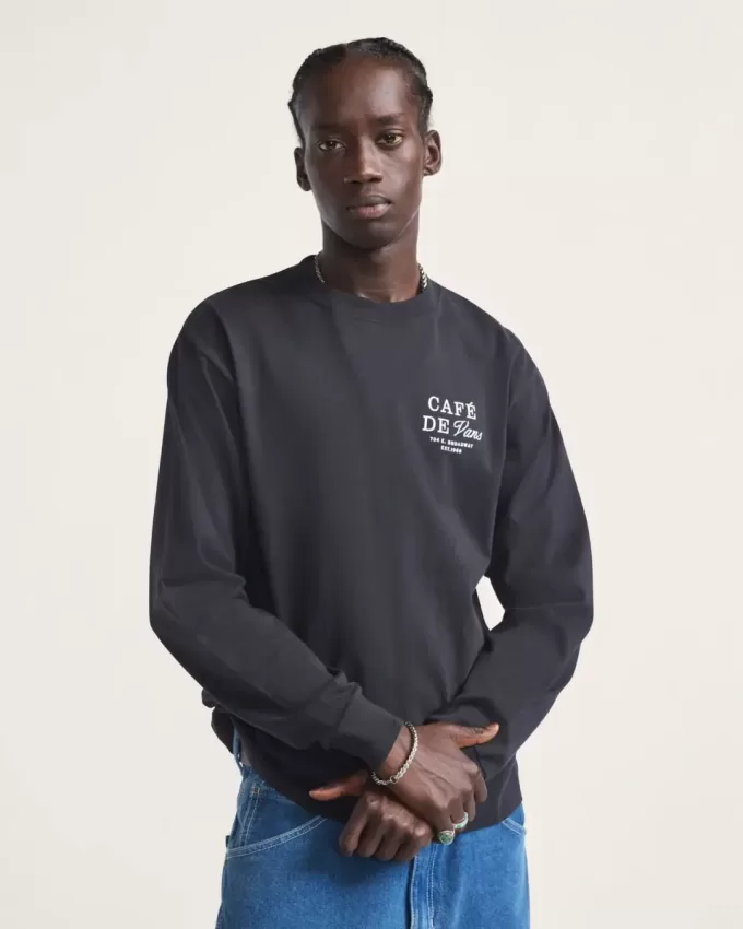 Tricou cu mânecă lungă Cafe Vans Tricou cu mânecă lungă Cafe Vans