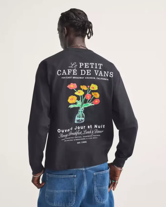 Tricou cu mânecă lungă Cafe Vans Tricou cu mânecă lungă Cafe Vans