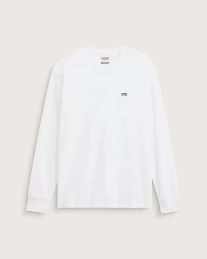 Tricou cu mânecă lungă cu logo pe piept stâng Tricou cu mânecă lungă cu logo pe piept stâng