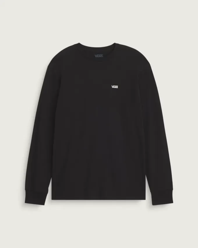 Tricou cu mânecă lungă cu logo pe piept stâng Tricou cu mânecă lungă cu logo pe piept stâng