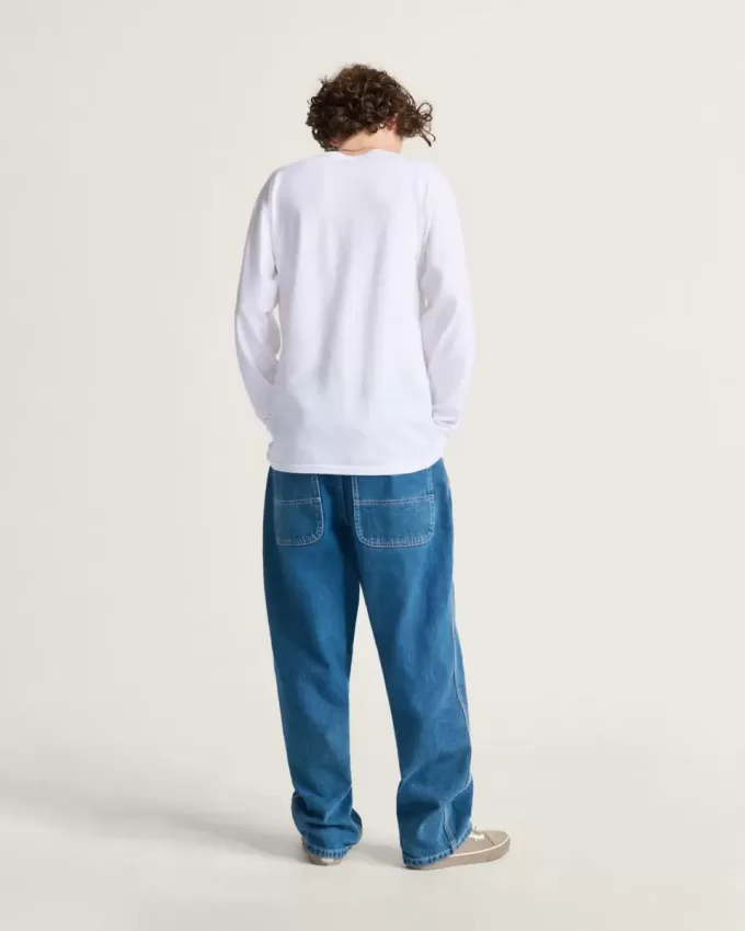 Tricou cu mânecă lungă cu logo pe piept stâng Tricou cu mânecă lungă cu logo pe piept stâng
