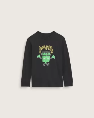 Tricou cu mânecă lungă pentru copii Frankenwaffle Halloween Tricou cu mânecă lungă pentru copii Frankenwaffle Halloween