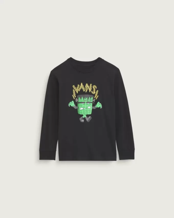 Tricou cu mânecă lungă pentru copii Frankenwaffle Halloween Tricou cu mânecă lungă pentru copii Frankenwaffle Halloween