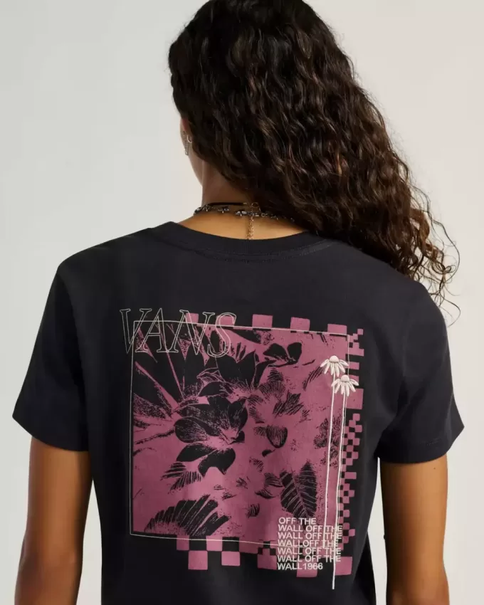 Tricou Negativ Floral Crop Tricou Negativ Floral Crop