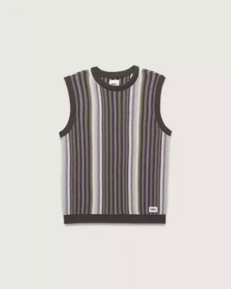 Vestă de pulover cu dungi premium