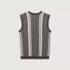Vestă de pulover cu dungi premium Vestă de pulover cu dungi premium