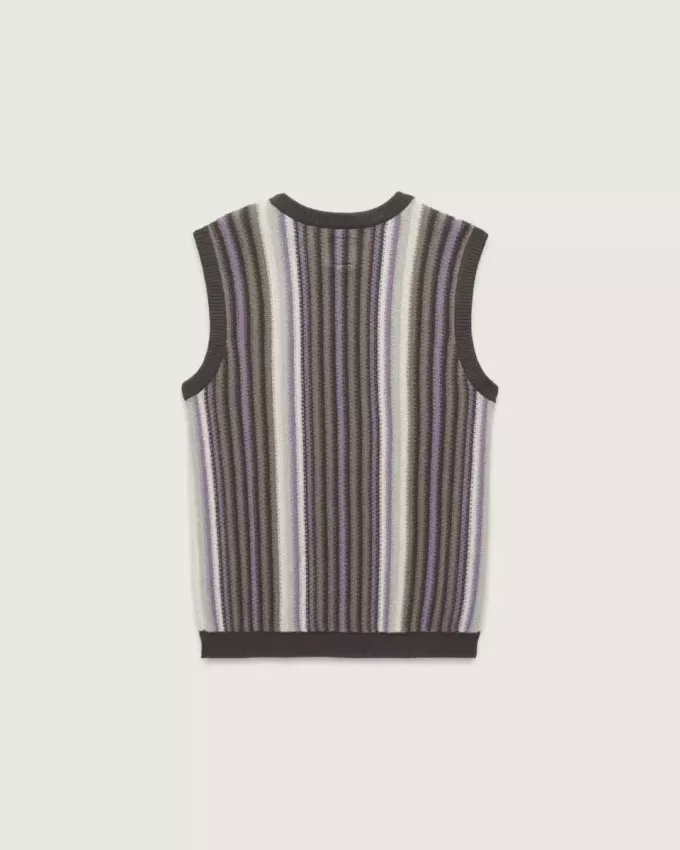 Vestă de pulover cu dungi premium Vestă de pulover cu dungi premium