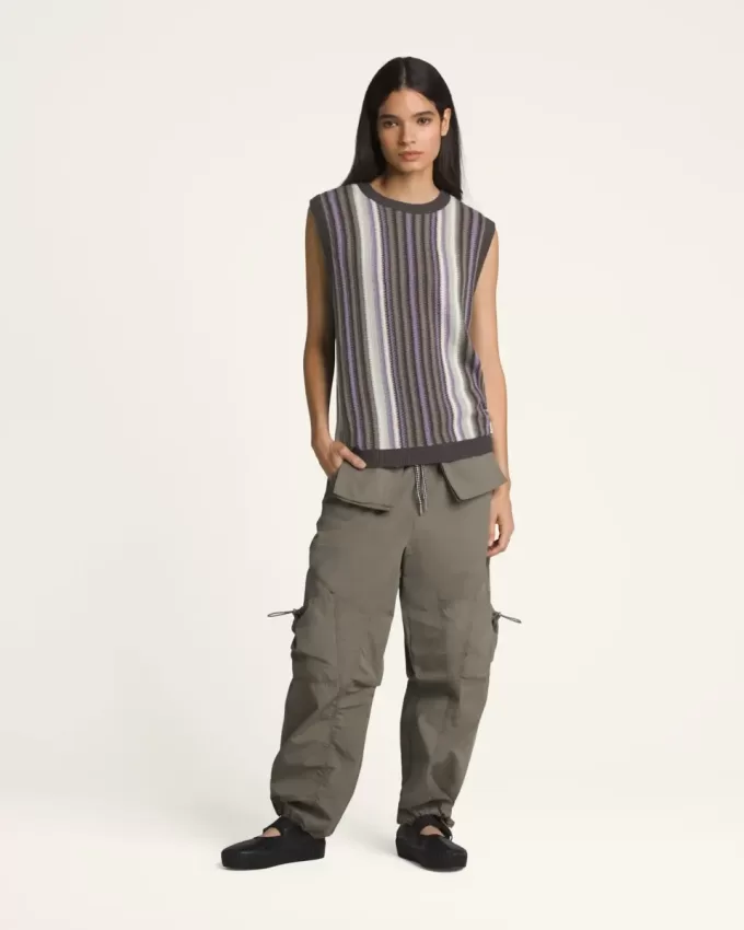 Vestă de pulover cu dungi premium Vestă de pulover cu dungi premium